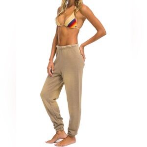 Aviator Nation Essential Sweatpants, Faded Tan, Size Small (NWT)